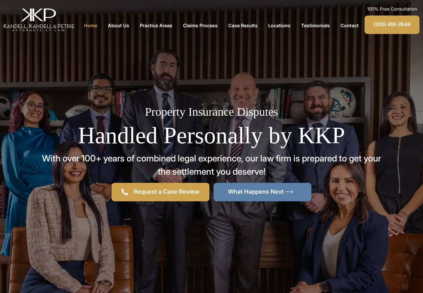 KKP Firm website designed by Falcon Marketing
