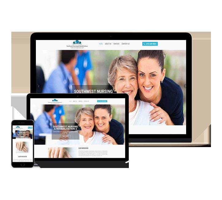 Southwest Nursing Center website designed by Falcon Marketing