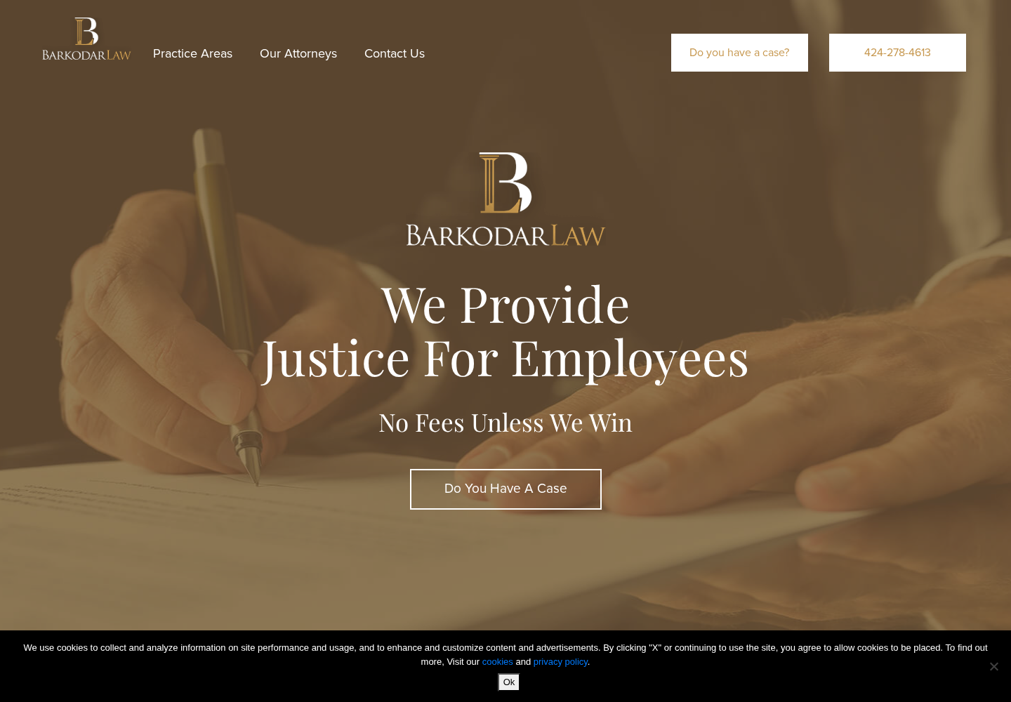 Barkodar Law website designed by Falcon Marketing