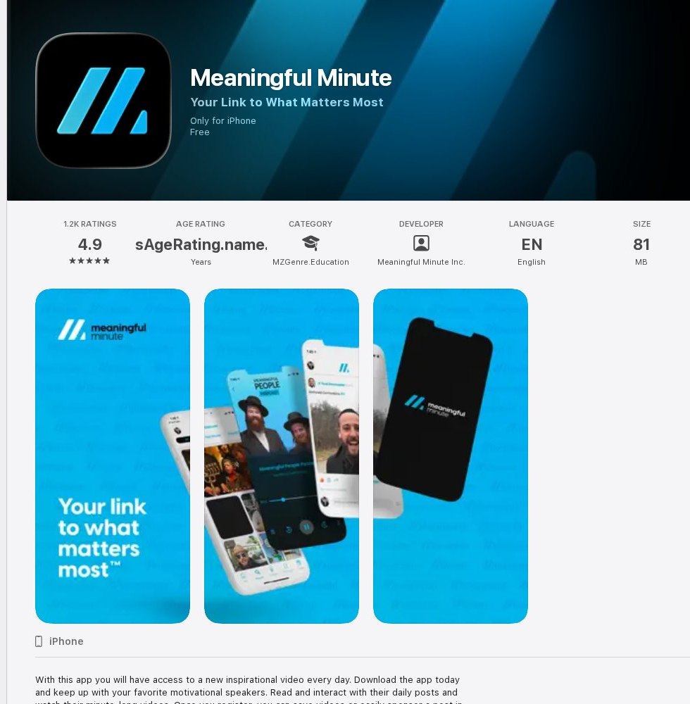 Meaningful Minute homepage designed and developed by Falcon Marketing