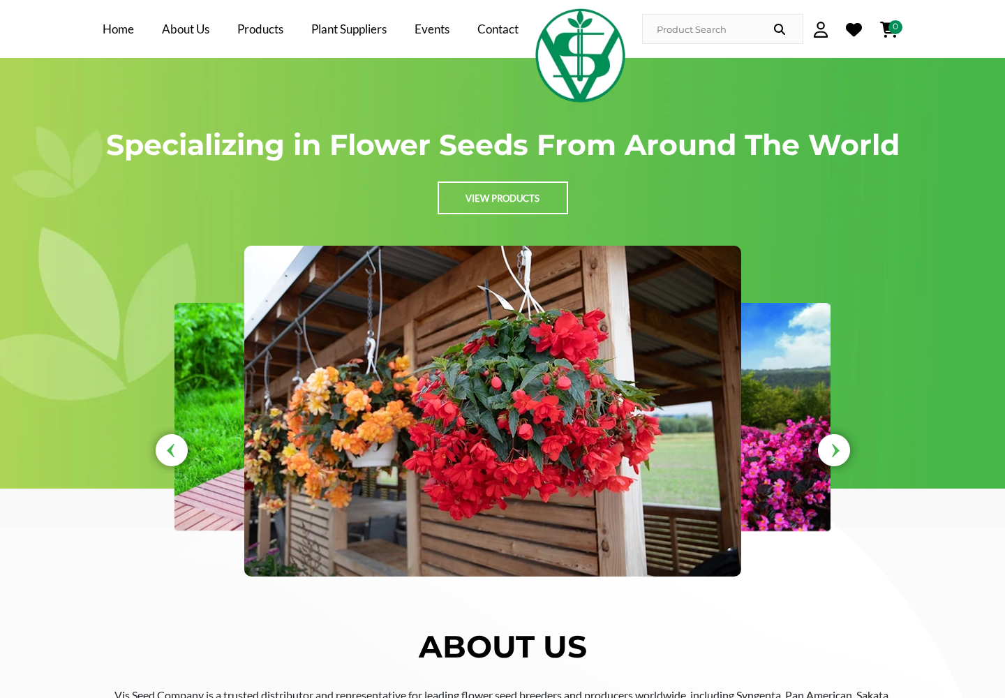 Vis Seed website designed by Falcon Marketing