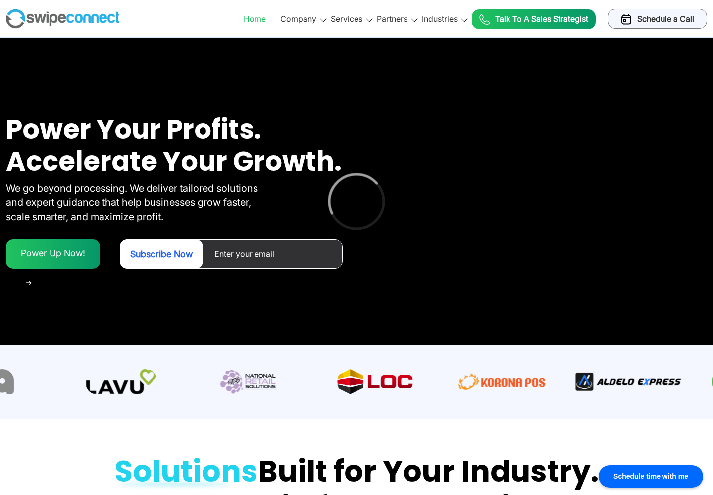 SwipeConnect website designed by Falcon Marketing