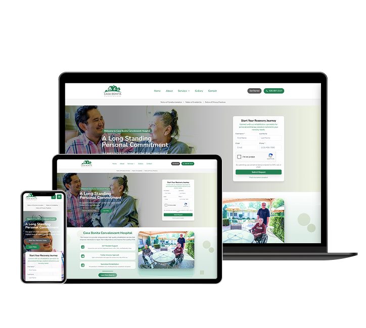 Casa Bonita Healthcare website designed by Falcon Marketing