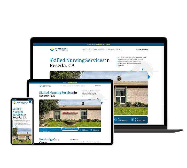Northridge Care Center website designed by Falcon Marketing