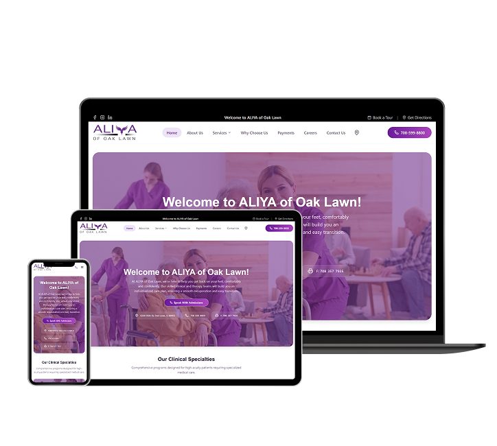 ALIYA of Oak Lawn website designed by Falcon Marketing