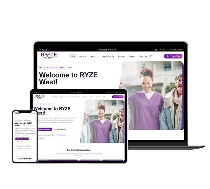 RYZE West website designed by Falcon Marketing