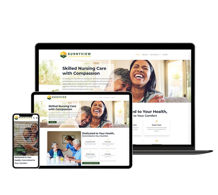 Sunnyview Healthcare website designed by Falcon Marketing