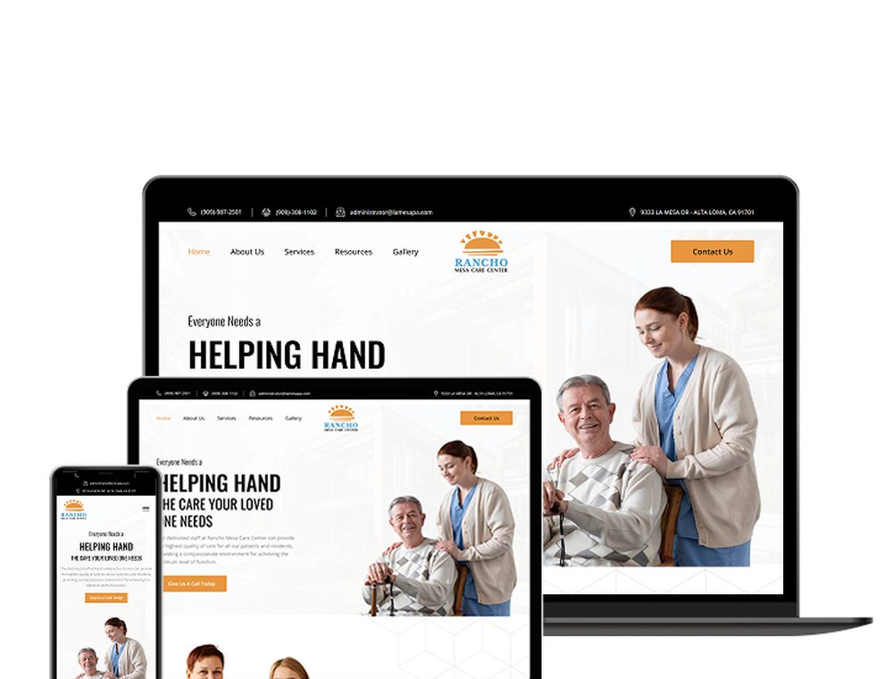 Rancho Mesa Care Center website designed by Falcon Marketing