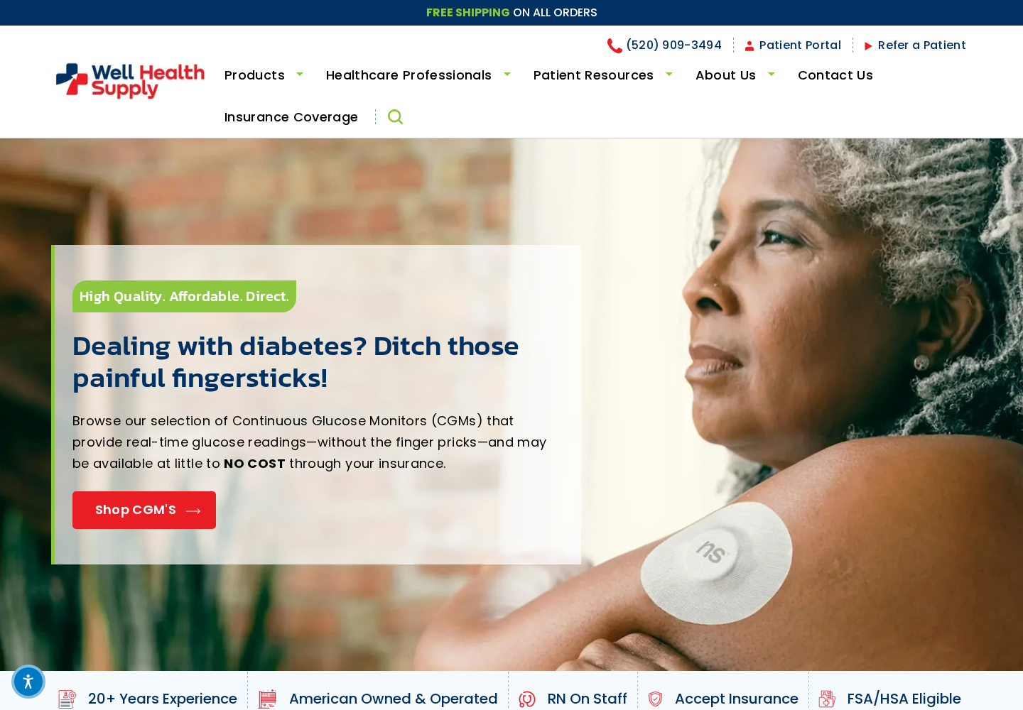 WellHealth Supply website designed by Falcon Marketing