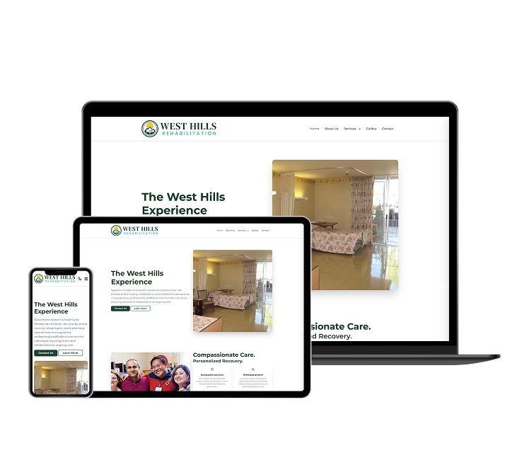 West Hills Rehabilitation website designed by Falcon Marketing