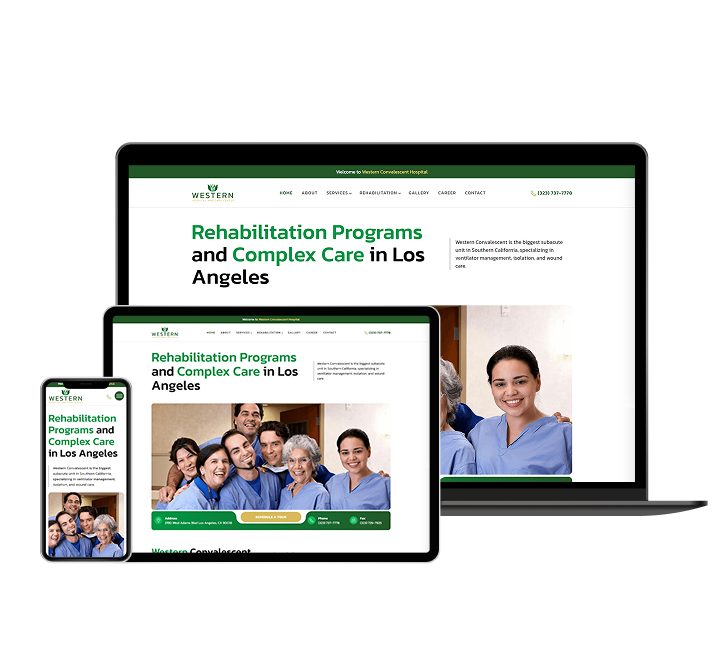 Western Convalescent Hospital website designed by Falcon Marketing