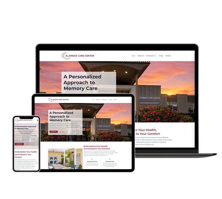 Alameda Care Center website designed by Falcon Marketing