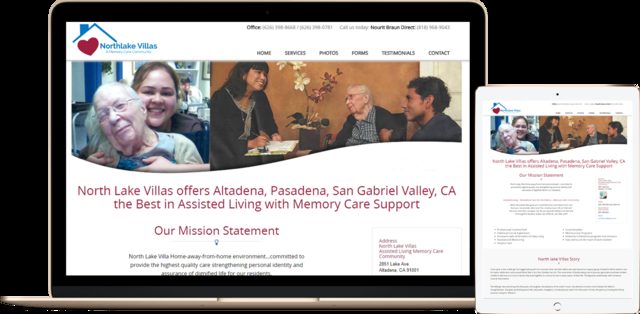 North Lake Villas website designed by Falcon Marketing
