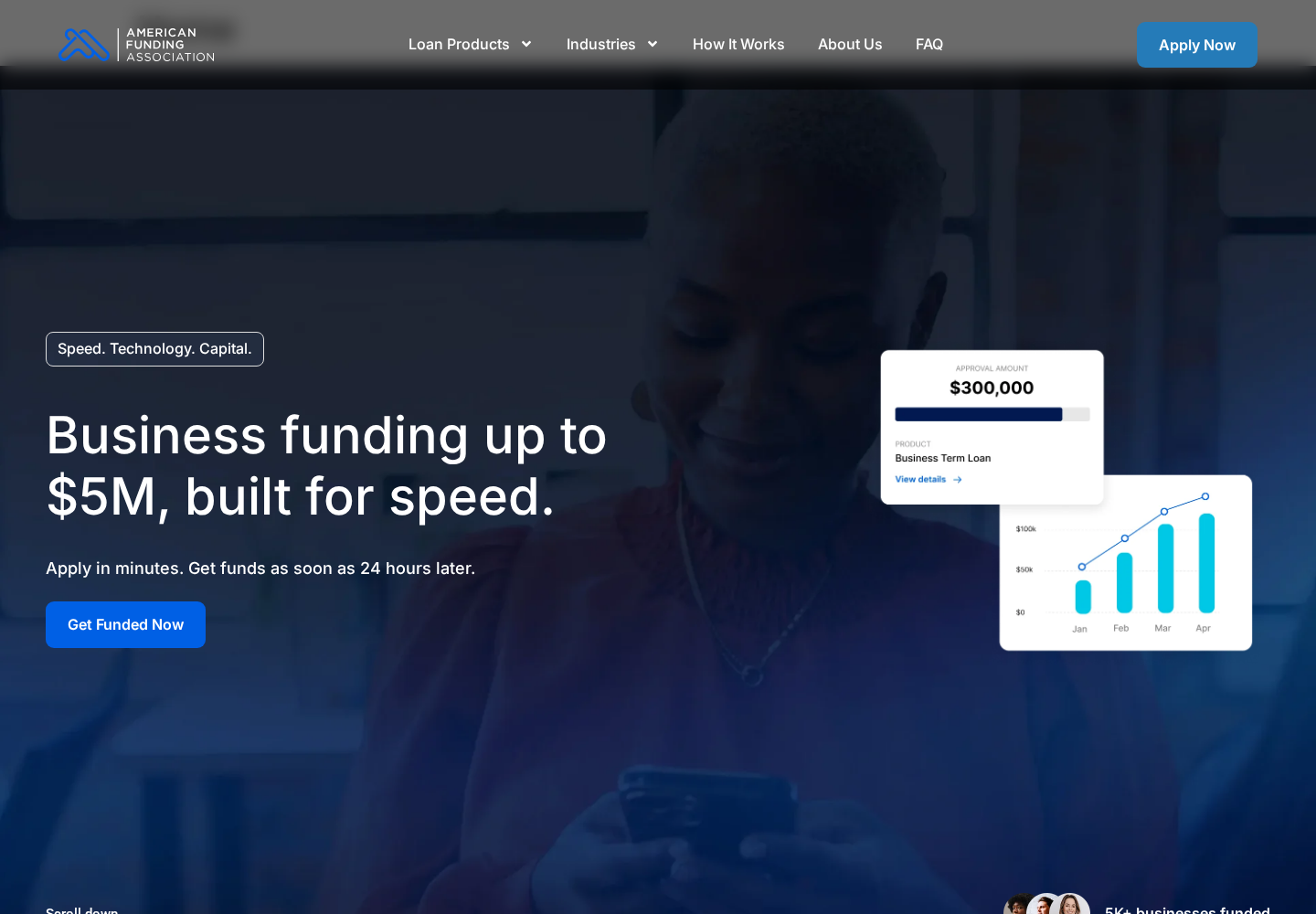 American Funding Association website designed by Falcon Marketing