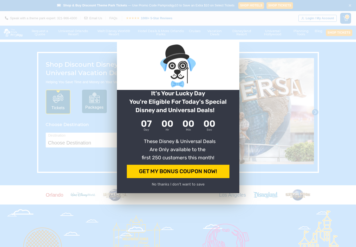 The Park Prodigy website designed by Falcon Marketing