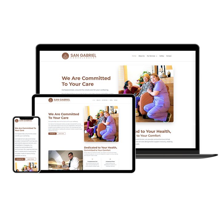 San Gabriel Health website designed by Falcon Marketing