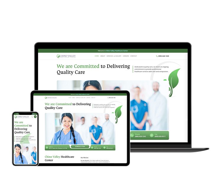 Chino Valley Healthcare website designed by Falcon Marketing