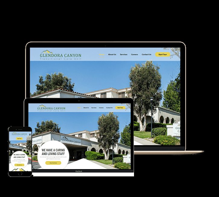 Glendora Canyon Transitional Care website designed by Falcon Marketing