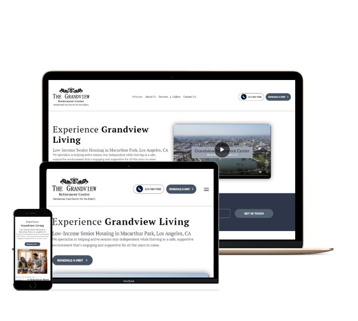 Grandview website designed by Falcon Marketing