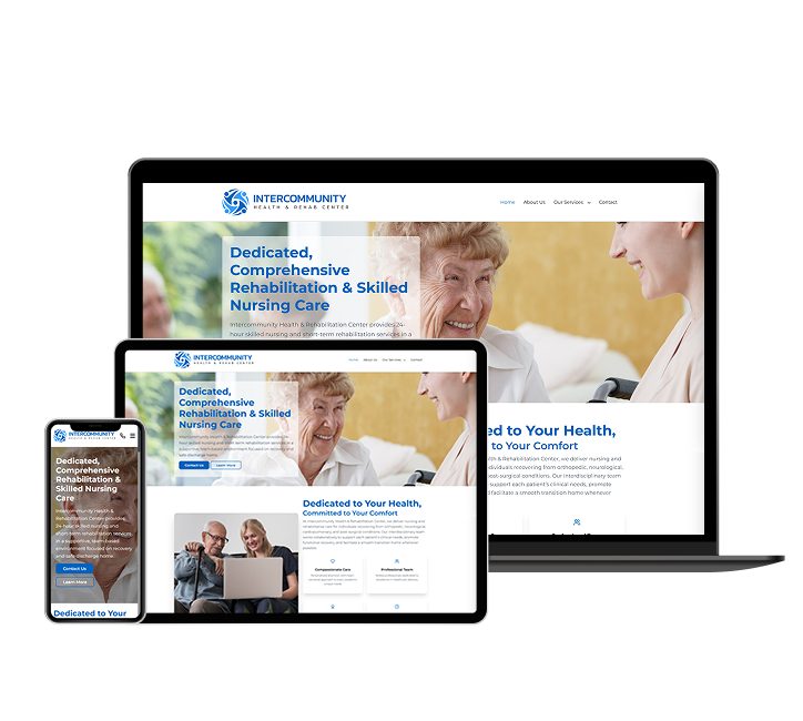 Intercommunity Care website designed by Falcon Marketing