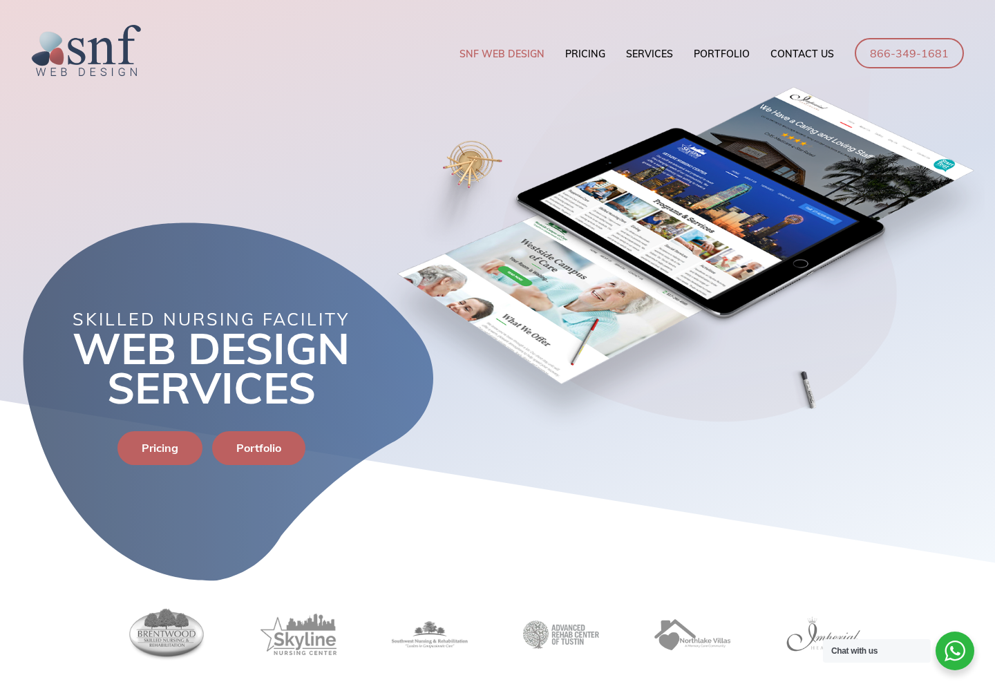 SNF Web Design website designed by Falcon Marketing