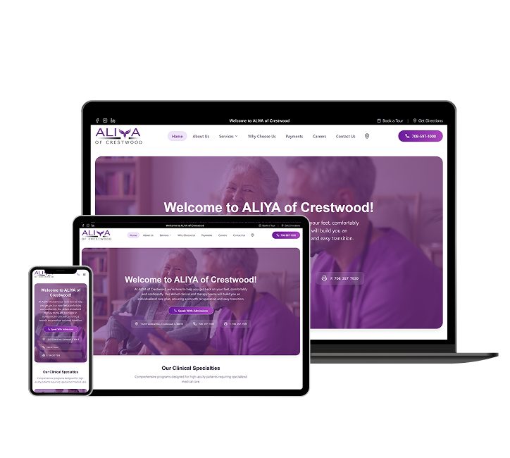 ALIYA of Crestwood website designed by Falcon Marketing