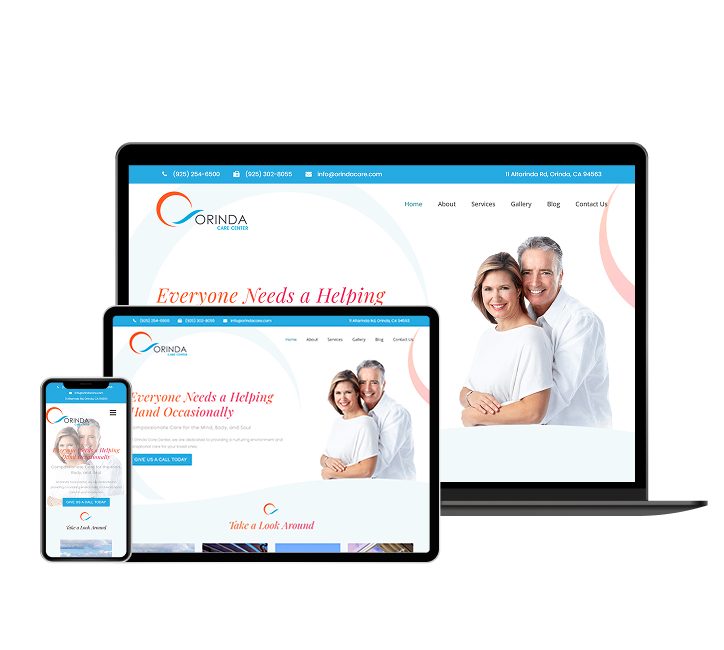 Orinda Care Center website designed by Falcon Marketing