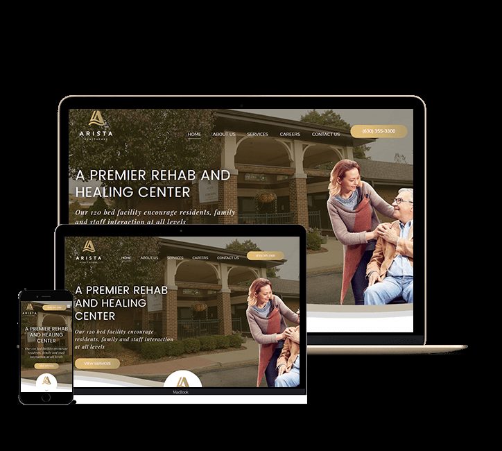 Arista Health Care website designed by Falcon Marketing