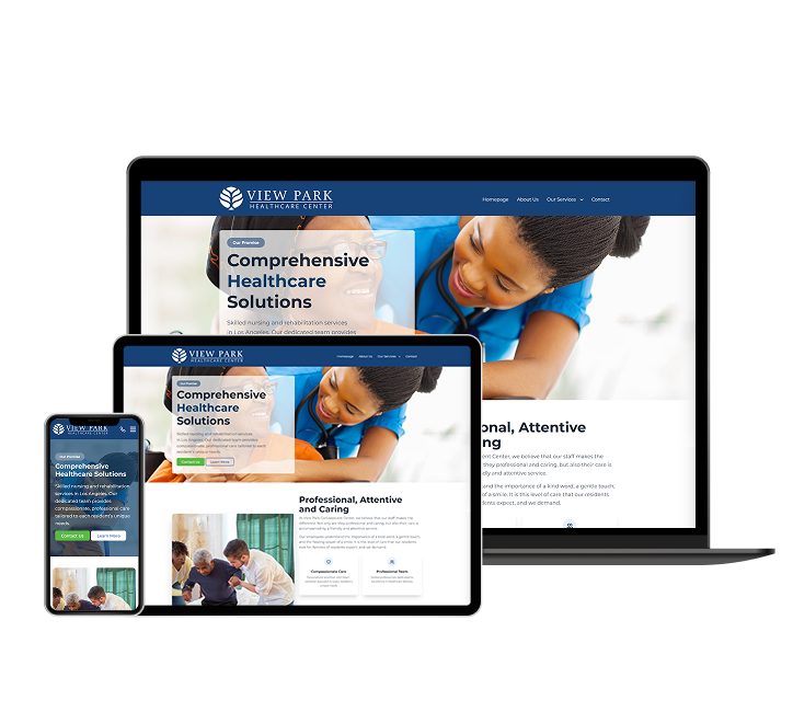 View Park Healthcare website designed by Falcon Marketing