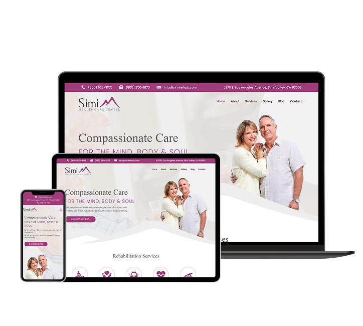 Simi Healthcare Center website designed by Falcon Marketing