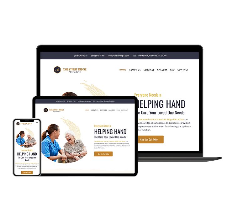 Chestnut Ridge Post Acute website designed by Falcon Marketing