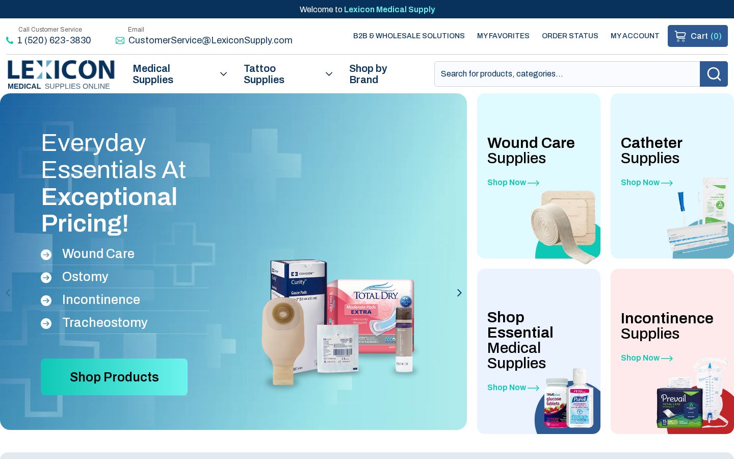 Lexicon Supply website designed by Falcon Marketing