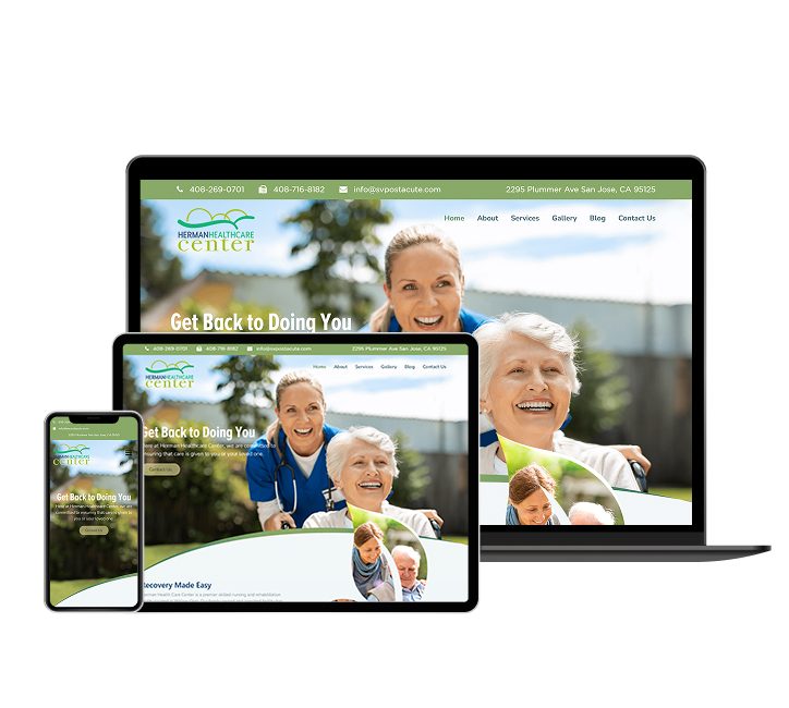 Herman Healthcare Center website designed by Falcon Marketing