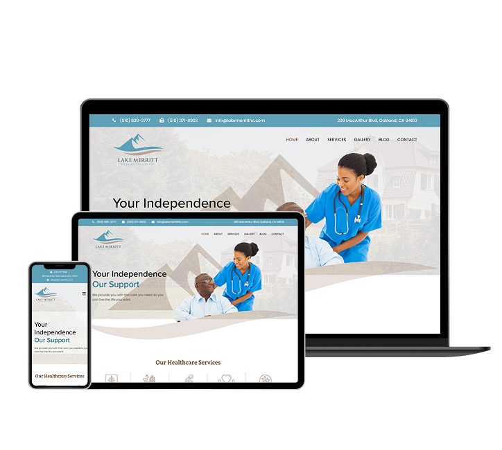 Lake Merritt Healthcare Center website designed by Falcon Marketing