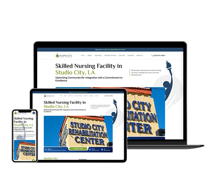 Studio City Rehabilitation website designed by Falcon Marketing