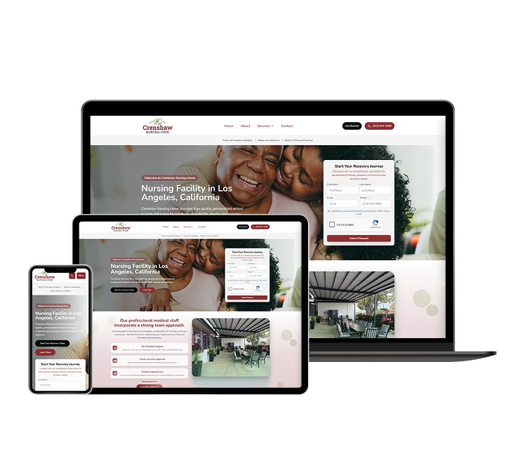 Crenshaw Nursing Home website designed by Falcon Marketing