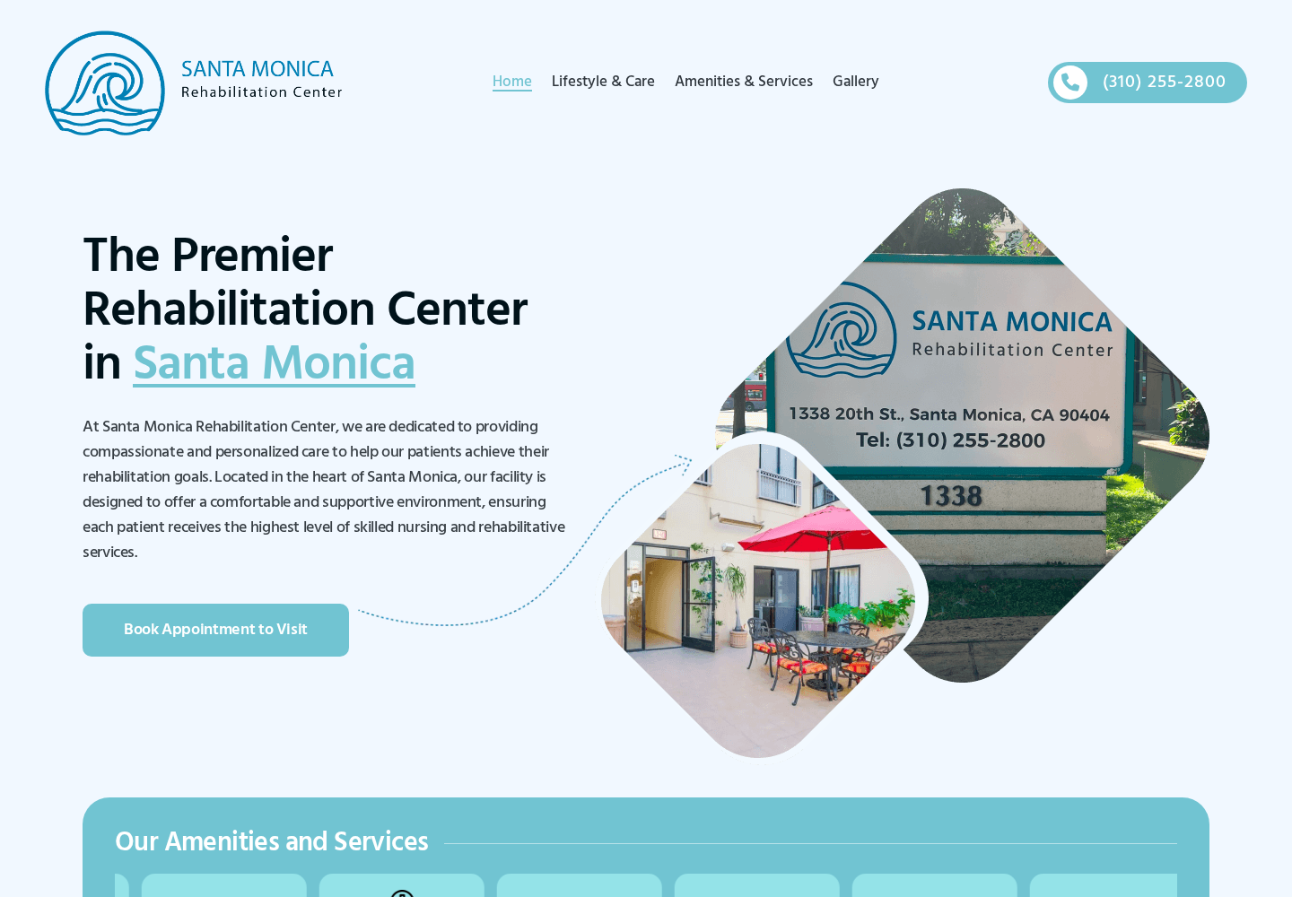 Santa Monica Rehabilitation Center website designed by Falcon Marketing