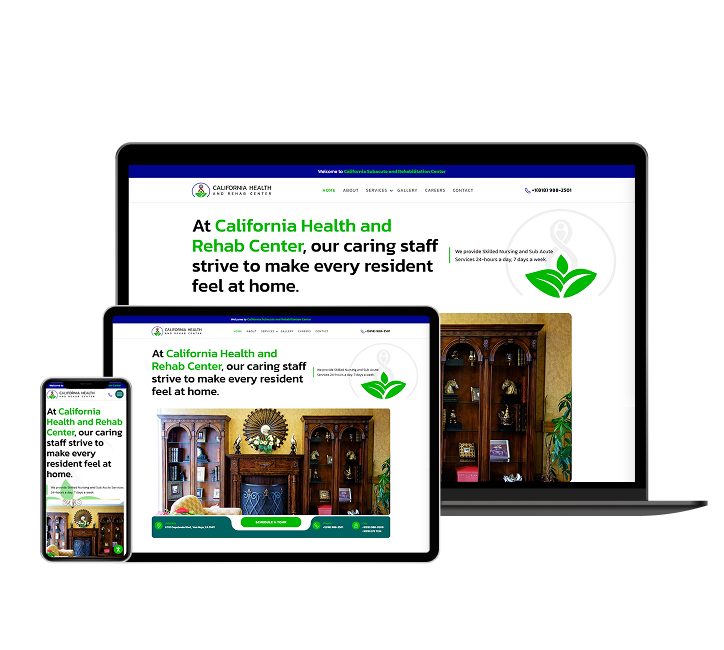 California Rehabilitation Healthcare website designed by Falcon Marketing