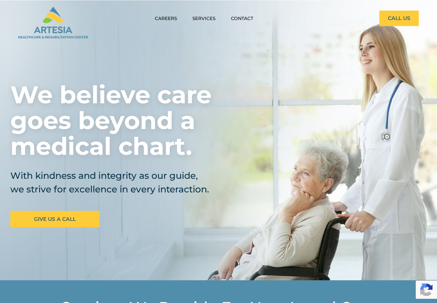 Artesia Healthcare website designed by Falcon Marketing