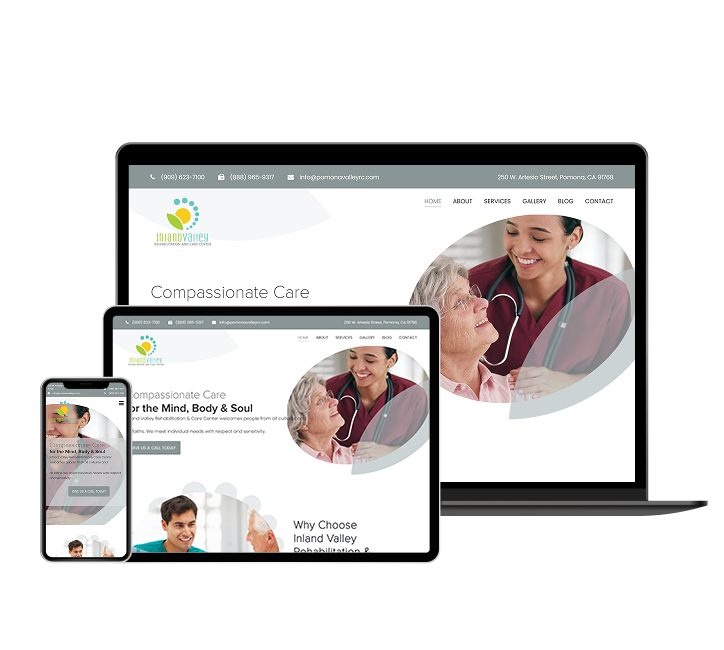 Inland Valley Rehabilitation website designed by Falcon Marketing