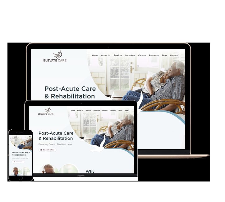 Elevate Care website designed by Falcon Marketing