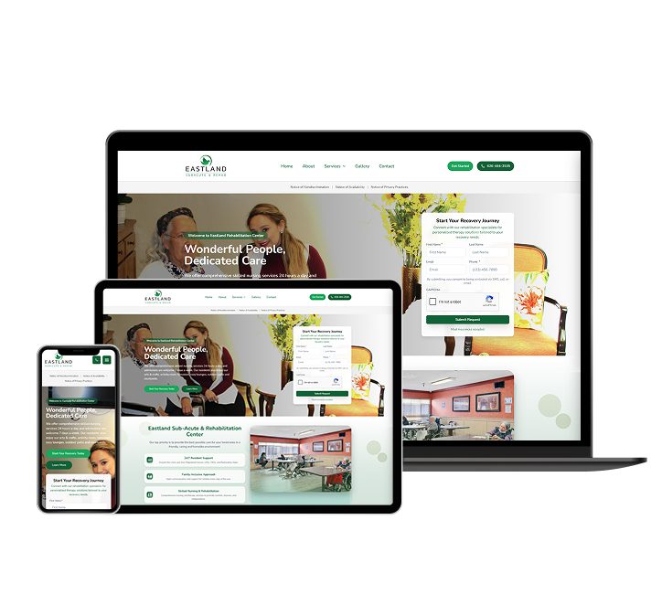 Eastland Rehabilitation website designed by Falcon Marketing