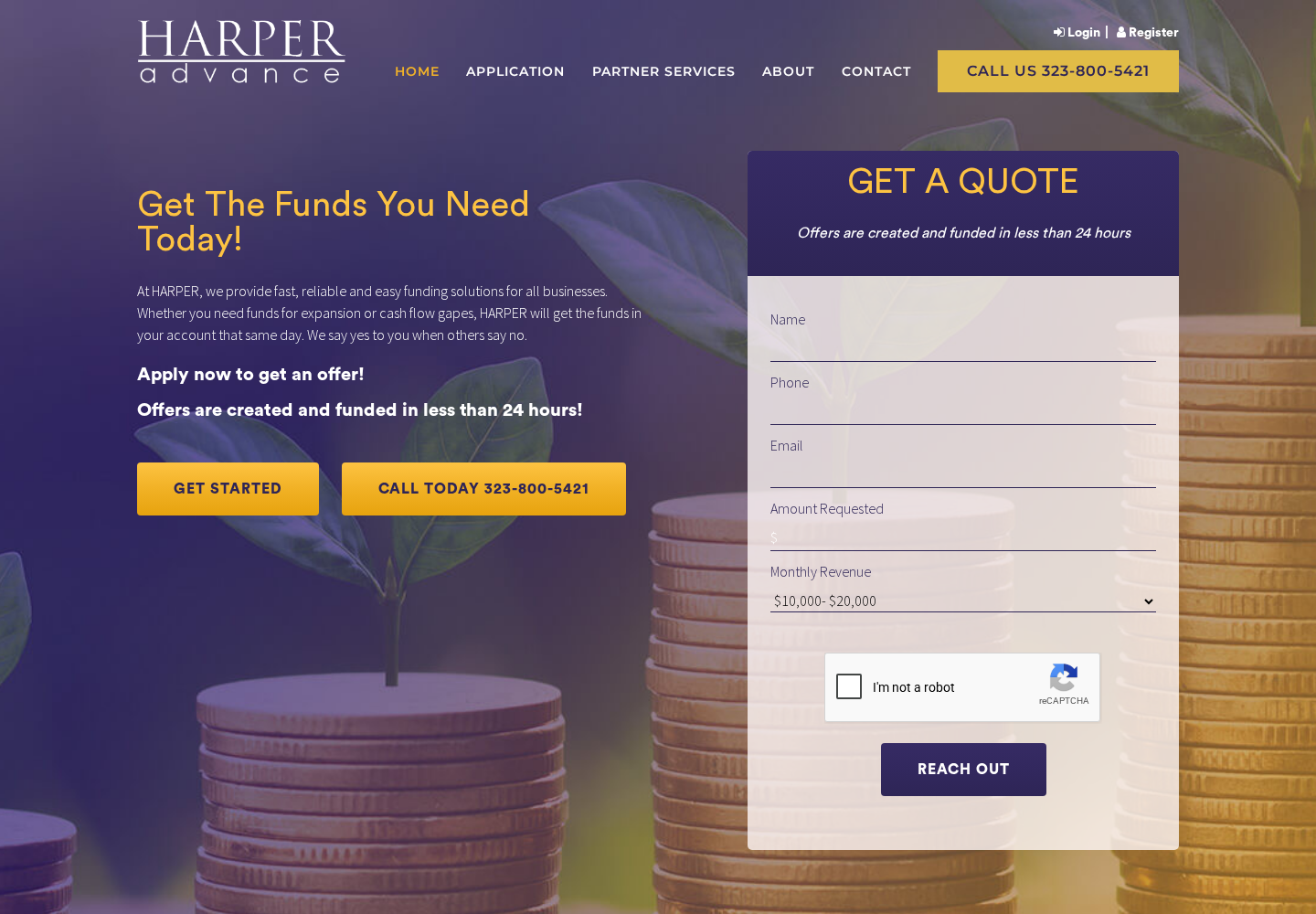 Harper Advance website designed by Falcon Marketing