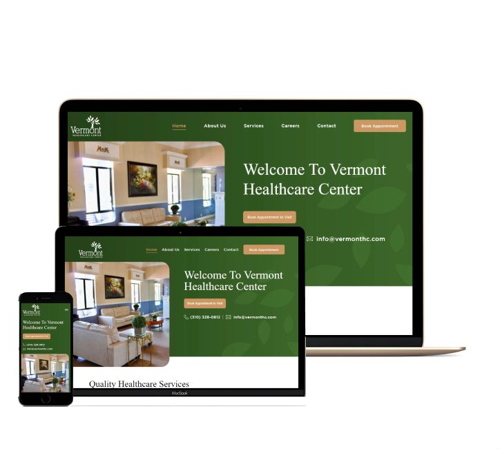 Vermont Healthcare Center website designed by Falcon Marketing