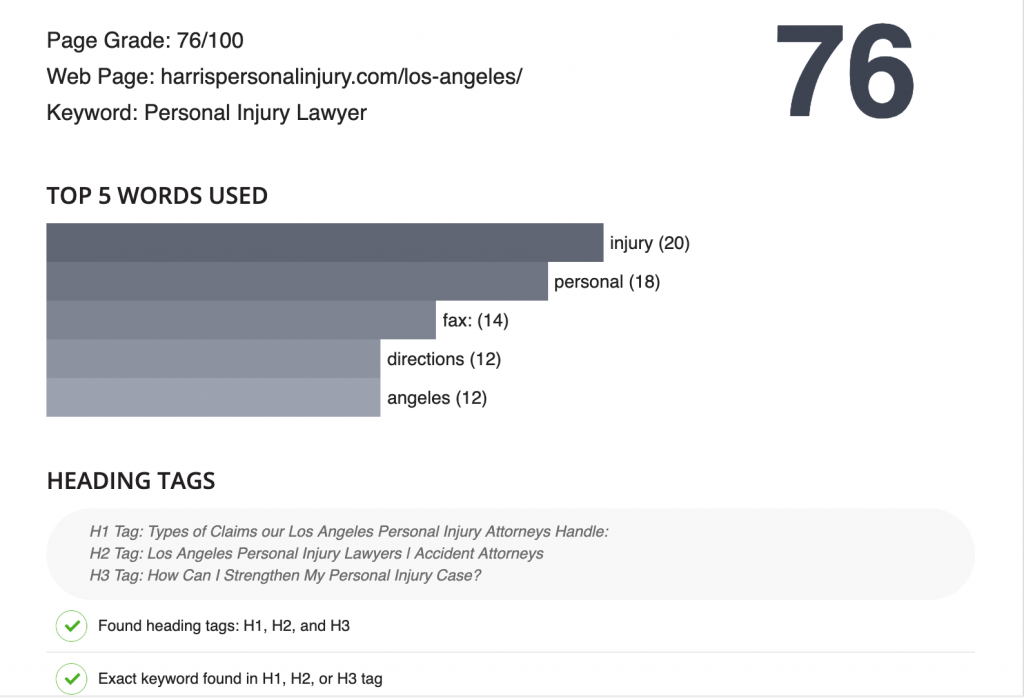 keyword density in seo for lawyers